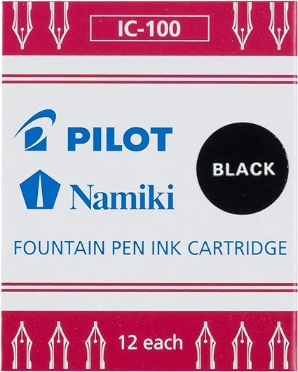 pilot namiki ic100 fountain pen ink cartridges black 12-pack  pilot b002g4dhgm