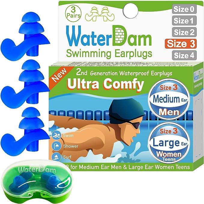 waterdam swimming ear plugs great waterproof ultra comfy  waterdam b09bn43bdn