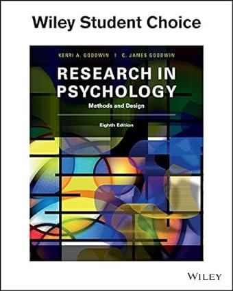 Research In Psychology Methods And Design