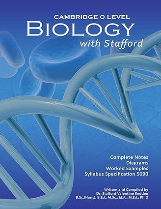 cambridge o level biology with stafford 1st edition dr. stafford valentine redden 8191070588, 978-8191070583