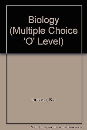 biology multiple choice o level 1st edition b j janssen 0177511834, 978-0177511837