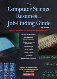 computer science resumes and job finding guide 1st edition bartlett, p, b 0764129074, 9780764129070
