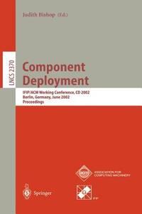 component deployment ifip acm working conference cd 2002 berlin germany june 20-21 2002 proceedings lecture