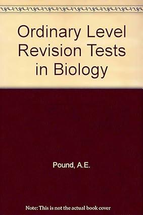 o level revision tests in biology 1st edition albert edward pound 0719518423, 978-0719518423
