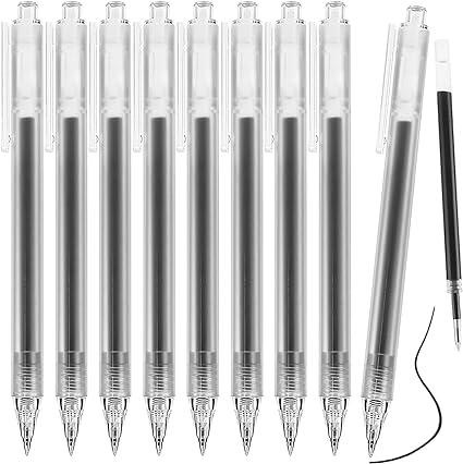 riancy 12 pack black gel ink pens retractable extra fine point 0.5mm  riancy b0b4dpbsjs