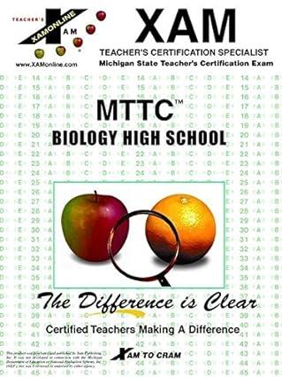 mttc biology high school 1st edition xamonline 1581972059, 978-1581972054