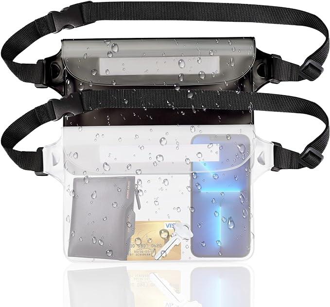vaks waterproof pouch with adjustable waist strap for beach swimming  vaks b0b518tdpm