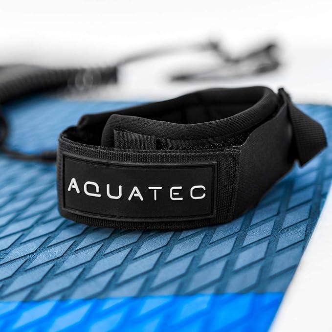 aquatec coiled sup paddleboard leash - 10ft leg  aquatec ?b08t21wn28
