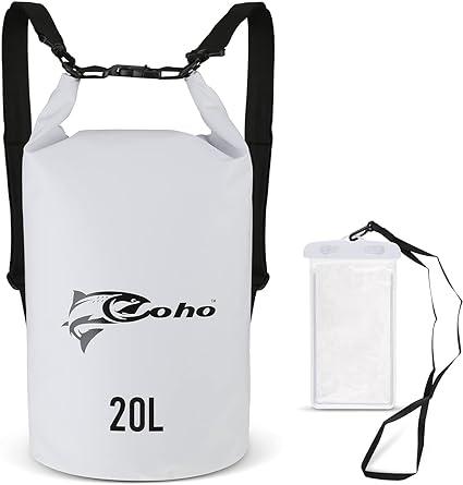 coho waterproof dry bag 20l backpack with waterproof phone case  coho b094tt9sjj