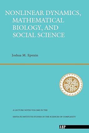 nonlinear dynamics mathematical biology and social science wise use of alternative therapies 1st edition