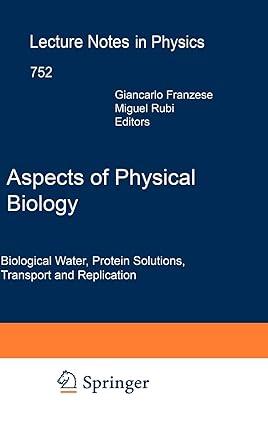 aspects of physical biology biological water protein solutions transport and replication 2008 edition