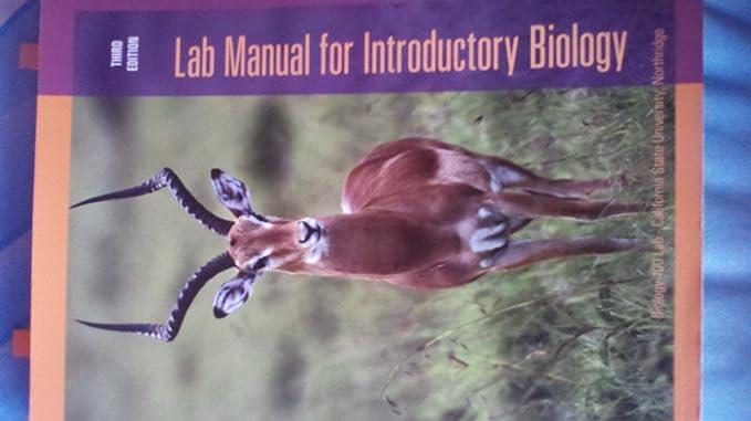 lab manual for introductory biology 3rd edition pearson learning solutions 1256282774, 978-1256527862