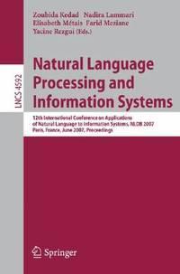 natural language processing and information systems lecture notes in computer science 1st edition zoubida