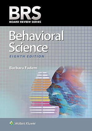 brs behavioral science 8th edition barbara fadem phd 1975188853, 978-1975188856