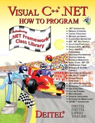 visual c++ .net how to program 1st edition paul j. deitel 0134373774, 978-0134373775
