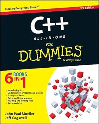 c++ all in one for dummies 3rd edition john paul mueller, jeffrey m. cogswell 1118823788, 978-1118823781