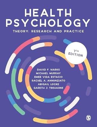 health psychology theory research and practice 7th edition david f. marks, michael murray, emee vida estacio,