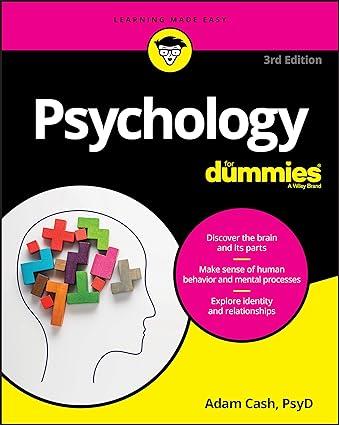psychology for dummies 3rd edition adam cash 1119700299, 978-1119700296