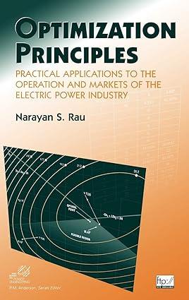 optimization principles practical applications to the operation and markets of the electric power industry