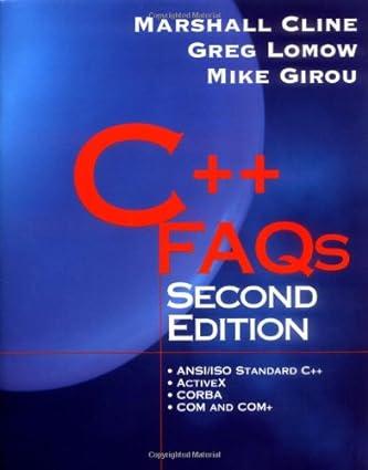 c++ faqs 2nd edition marshall p. cline, greg lomow, mike girou 0201309831, 978-0201309836