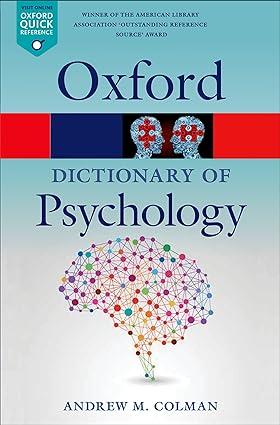 A Dictionary Of Psychology