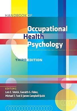 handbook of occupational health psychology 3rd edition dr. lois ellen tetrick phd, gwenith g. fisher phd,