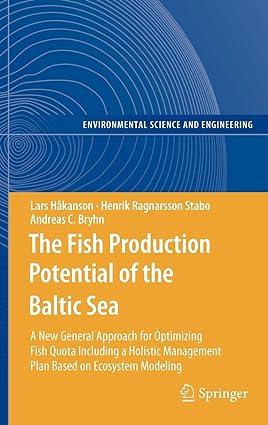 the fish production potential of the baltic sea 2010 edition lars håkanson, henrik ragnarsson stabo, andreas