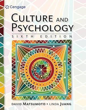 culture and psychology 6th edition david matsumoto, linda juang 1305648951, 978-1305648951
