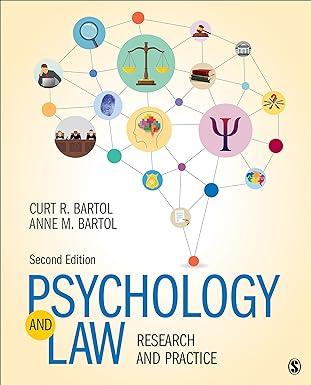 psychology and law research and practice 2nd edition curtis r. bartol, anne m. bartol 1544338872,