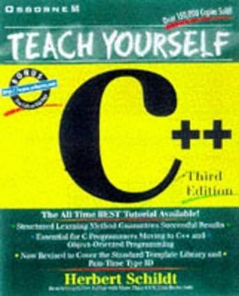 teach yourself c++ 3rd edition herbert schildt 0078823927, 978-0078823923