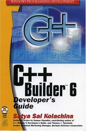 c++ builder 6 developers guide 1st edition satya sai kolachina 1556229607, 978-1556229602