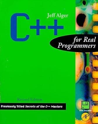 c++ for real programmers 1st revised edition jeff alger 0120499428, 978-0120499427