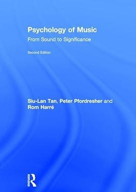 psychology of music from sound to significance 2nd edition siu-lan tan, peter pfordresher, rom harré