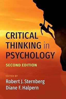 critical thinking in psychology 2nd edition robert j. sternberg 1108739520, 978-1108739528