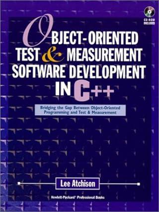 Object Oriented Test And Measurement Software Development In C++
