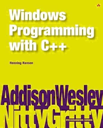windows programming with c++ 1st edition henning hansen 0201758814, 978-0201758818