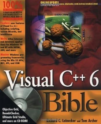 visual c++ 6 bible 1st edition richard c. leinecker, tom archer 0764532286, 978-0764532283