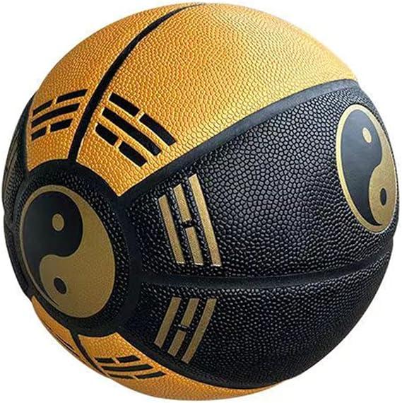 sxlingdo graffiti basketball chinese style tai chi prints size 5/6/7 durable rubber street ball  ?sxlingdo