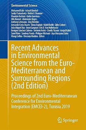 recent advances in environmental science from the euro mediterranean and surrounding regions 2nd edition 2nd