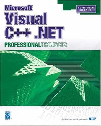 microsoft visual c++ .net professional projects 1st edition sripriya 1931841314, 978-8120320505
