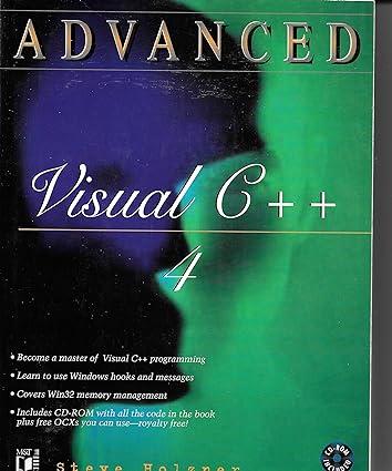 advanced visual c++ 4 1st edition steven holzner 1558514813, 978-1558514812