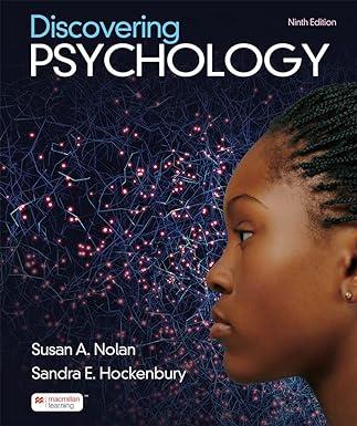 discovering psychology 9th edition sandra e. nolan, susan a.; hockenbury 1319247229, 978-1319247225