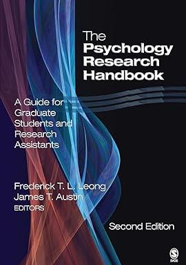 the psychology research handbook a guide for graduate students and research assistants 2nd edition frederick