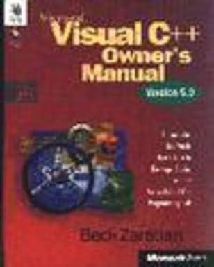 microsoft visual c++ owners manual 1st edition beck zaratian 1572315105, 978-1572315105