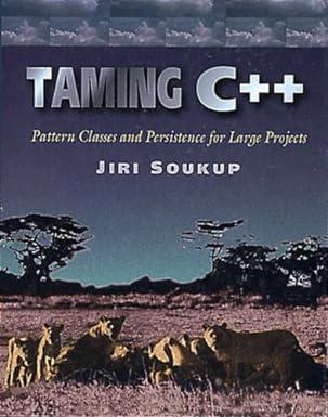 taming c++ pattern classes and persistence for large projects 1st edition jiri soukup 0201528266,