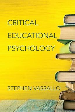 critical educational psychology 1st edition stephen vassallo 1421422638, 978-1421422633