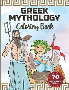 greek mythology coloring book 1st edition greek papers publishing 8739146014, 979-8739146014