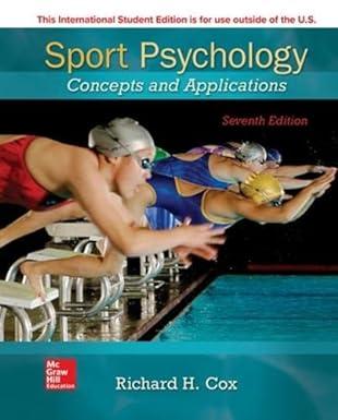 sport psychology concepts and applications 1st edition richard h, cox 1260084108, 978-1260084108