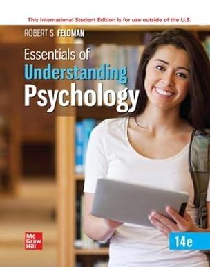 essentials of understanding psychology 14th edition robert s. feldman 1260575454, 978-1260575453