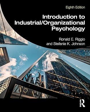 introduction to industrial organizational psychology 8th edition ronald e. riggio, stefanie k. johnson